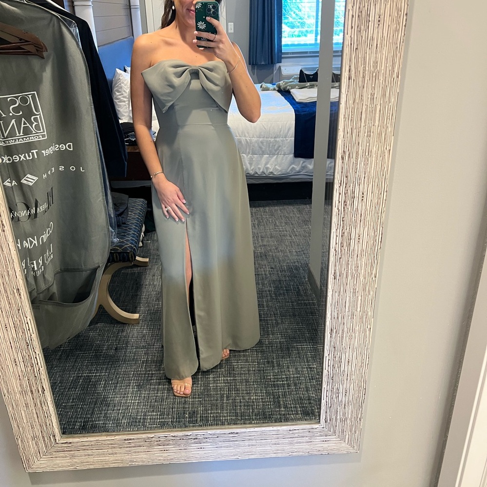 Revelry Strapless silver Sage- Monroe chiffon